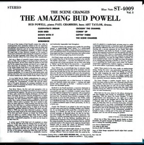 The Amazing Bud Powell, Vol. 5 - THE SCENE CHANGES - BUD POWELL Blue Note BST-84009 back